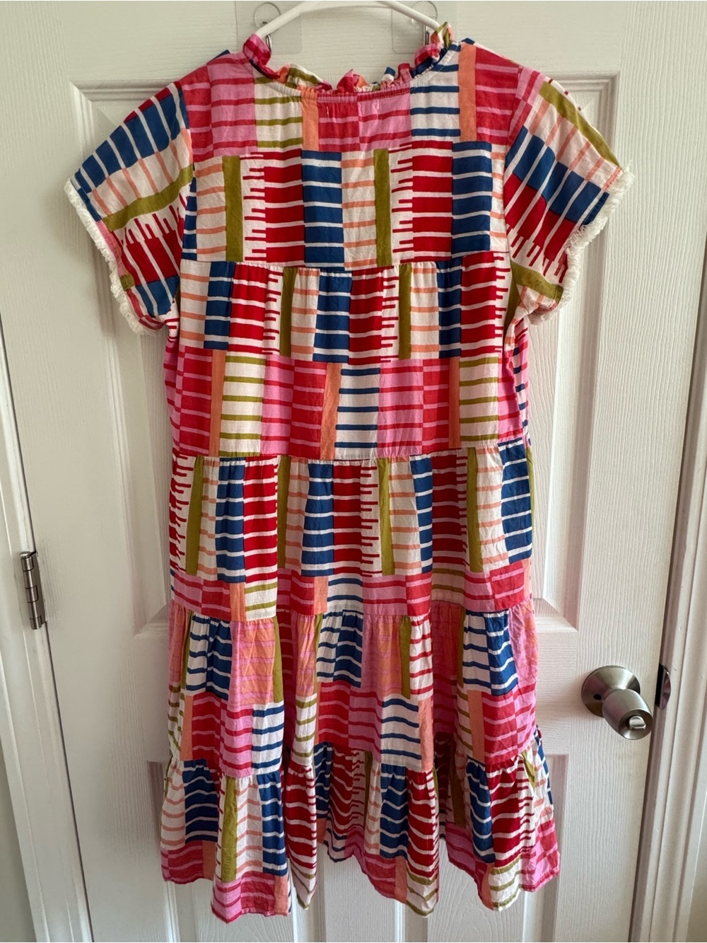 THML Rainbow Print Cotton Mini Dress XS - Picture 6 of 14